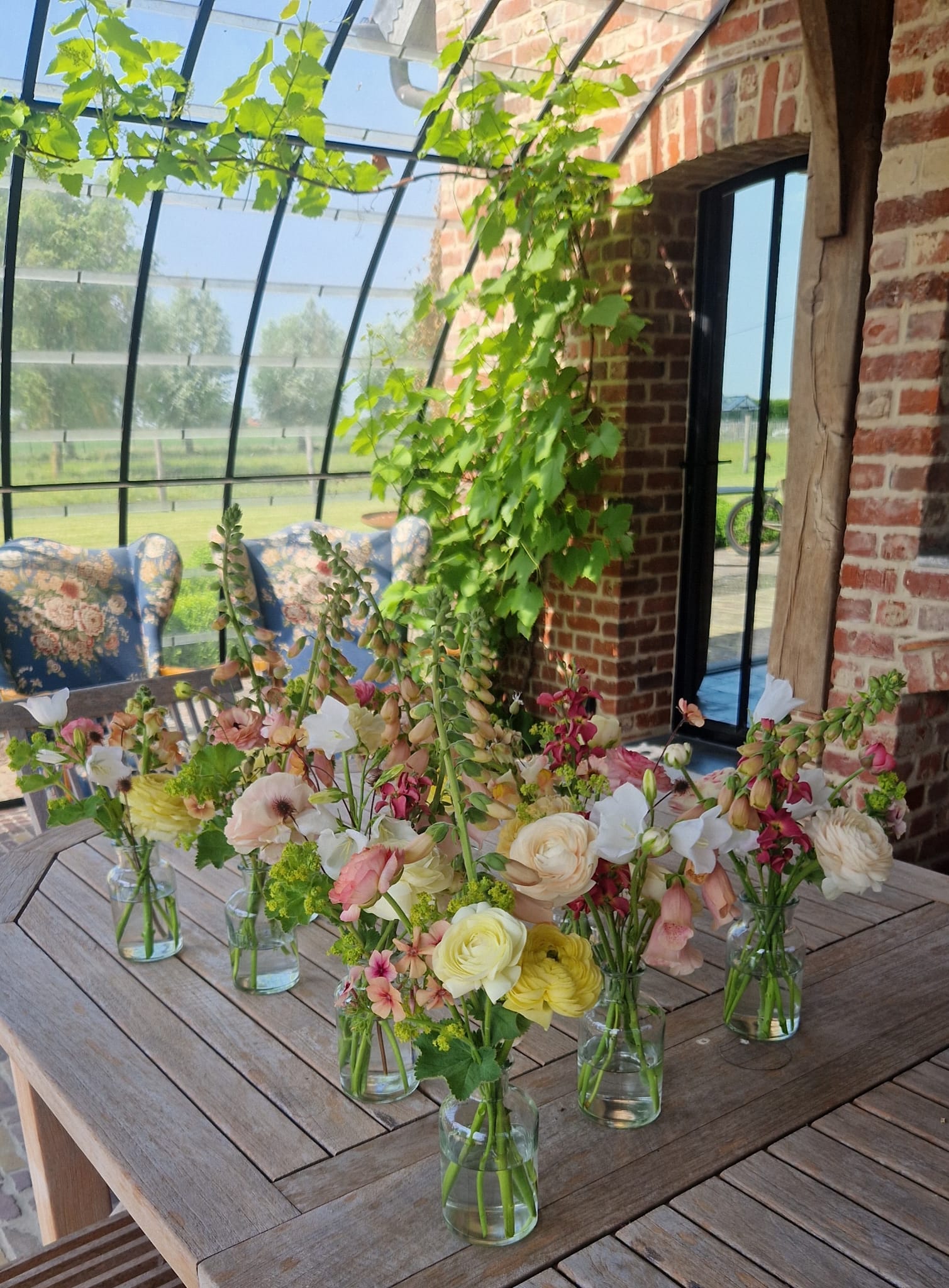Feest Feestbloemen Huwelijk Tafelvaasjes Pluktuin Seizoensbloemen