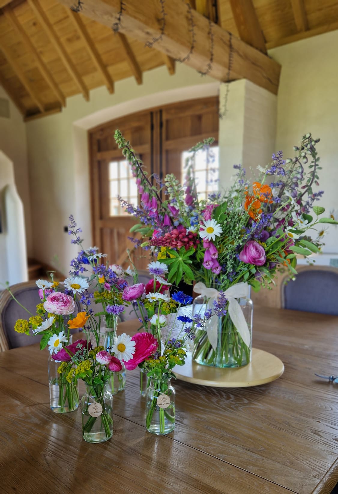 Feest Feestbloemen Huwelijk Tafelvaasjes Pluktuin Seizoensbloemen